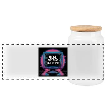 Kreativer IT-Humor - Panorama Keksdose mit Holzdeckel - Weiß - Vorne