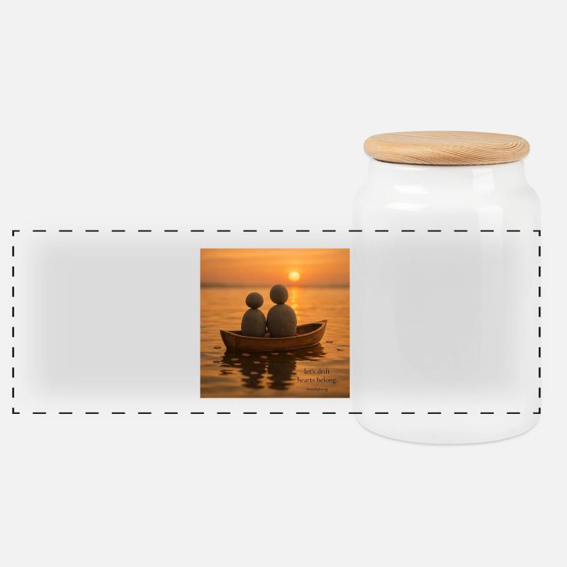 Mar&Mug Geschichte - Panorama Keksdose mit Holzdeckel - Weiß