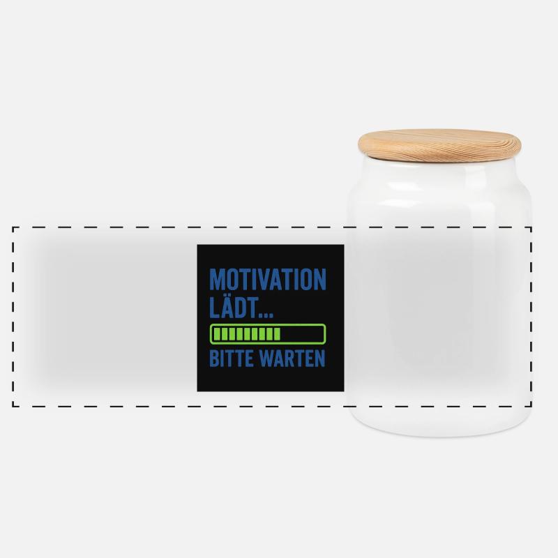 Motivation lädt... Bitte warten - Panorama Keksdose mit Holzdeckel - Weiß