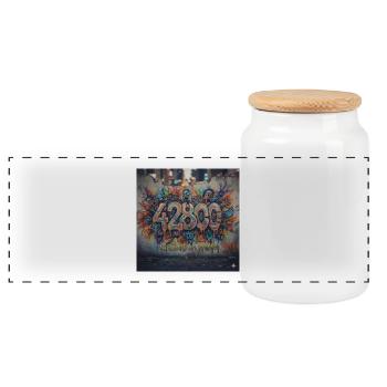 Graffiti 42800 Tu Perds La Raison - Boîte à biscuits avec couvercle en bois - blanc - Devant