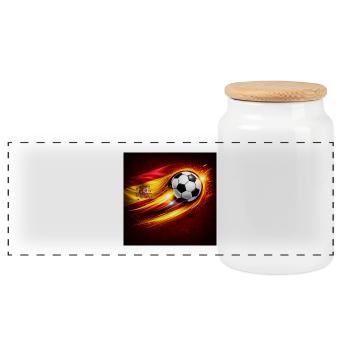 Sentier d’incendie du football espagnol - Boîte à biscuits avec couvercle en bois - blanc - Devant