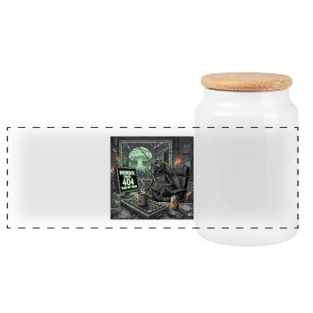 Lundi post-apocalyptique - Crise du bureau de Roach - Boîte à biscuits avec couvercle en bois - blanc - Devant