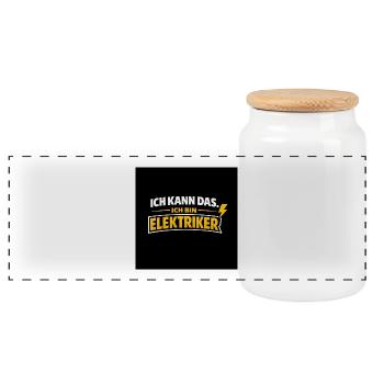 Je peux le faire. Je suis électricien - Boîte à biscuits avec couvercle en bois - blanc - Devant
