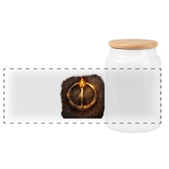 Travelers_sigil - Boîte à biscuits avec couvercle en bois - blanc - Devant