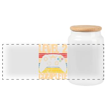 Level 2 Complete Controller - Panoramic Cookie Jar with Wooden Lid - white - Front
