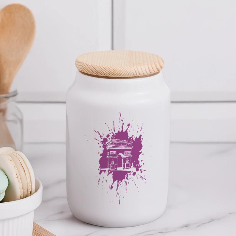 | de l’Arc de triomphe Arc de Triomphe Paris | Éclabousser Boîte à biscuits avec couvercle en bois