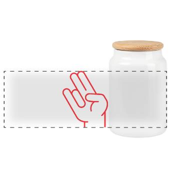 Shocker Hand Tuning Two in the pink one in stink - Panoramic Cookie Jar with Wooden Lid - white - Front