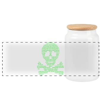 No Backup No Mercy IT Humor - Panoramic Cookie Jar with Wooden Lid - white - Front