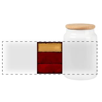 Le style Rothko en couleurs numériques - Boîte à biscuits avec couvercle en bois - blanc - Devant