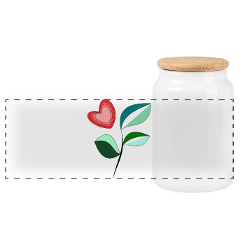 COEUR. COUPLE. JUST MARRIED. EVJF. SAINT VALENTIN. - Boîte à biscuits avec couvercle en bois - blanc - Devant