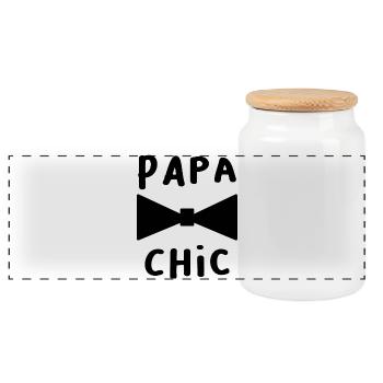 FÊTE DES PÈRES. BONNE FÊTE PAPA. PAPA - Boîte à biscuits avec couvercle en bois - blanc - Devant