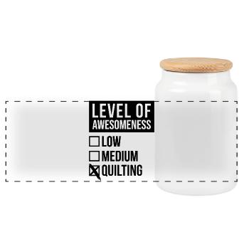 wattierend - Panorama Keksdose mit Holzdeckel - Weiß - Vorne