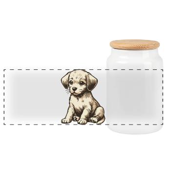 For real, I'm adorable! - Panoramic Cookie Jar with Wooden Lid - white - Front