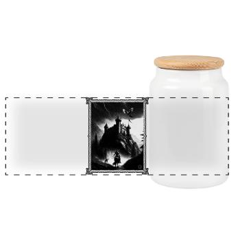 Sword and Sourcery - Panoramic Cookie Jar with Wooden Lid - white - Front