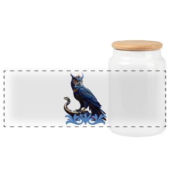 Kings of the heavens and the earth - Panoramic Cookie Jar with Wooden Lid - white - Front
