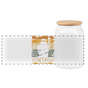 Sailing Vintage Edition – Retro Segeln Design - Boîte à biscuits avec couvercle en bois - blanc - Devant