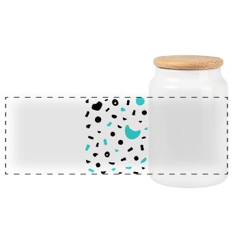Boulder Project 7a Design Climbing Holds Climbing - Panoramic Cookie Jar with Wooden Lid - white - Front