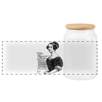 Ada Lovelace Ästhetische Malerei - Panorama Keksdose mit Holzdeckel - Weiß - Vorne
