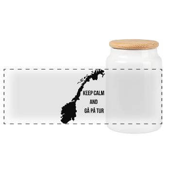KEEP_CALM_AND_G_P_TUR_-1- - Panorama Keksdose mit Holzdeckel - Weiß - Vorne