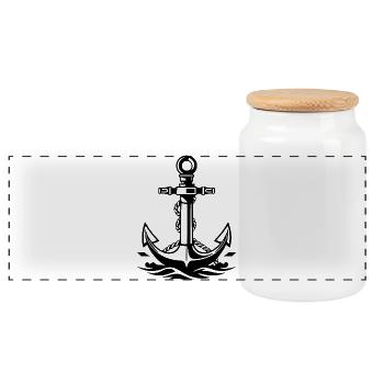 Cadeau Anker Allemagne du Nord - Boîte à biscuits avec couvercle en bois - blanc - Devant