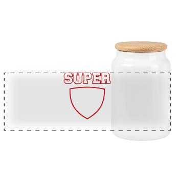 Super gamer, fête des pères, noël - Boîte à biscuits avec couvercle en bois - blanc - Devant
