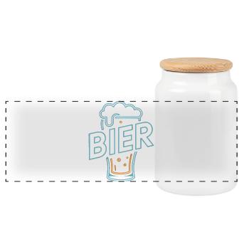 Bier - Cool Beer Logo - Boîte à biscuits avec couvercle en bois - blanc - Devant