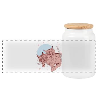 NOUS DANS UN AUTRE UNIVERS - Boîte à biscuits avec couvercle en bois - blanc - Devant