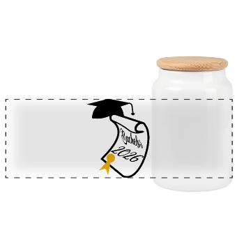 Bachelor 2026 - Panoramic Cookie Jar with Wooden Lid - white - Front