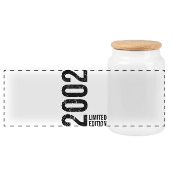 24. Geburtstag Mann 24 Jahre Limited Edition 2002 - Panorama Keksdose mit Holzdeckel - Weiß - Vorne