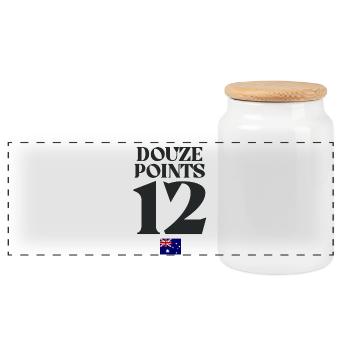 Douze Points Australie Eurovision - Boîte à biscuits avec couvercle en bois - blanc - Devant