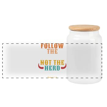 Suivez le Mot Pas le Troupeau Chrétien - Boîte à biscuits avec couvercle en bois - blanc - Devant