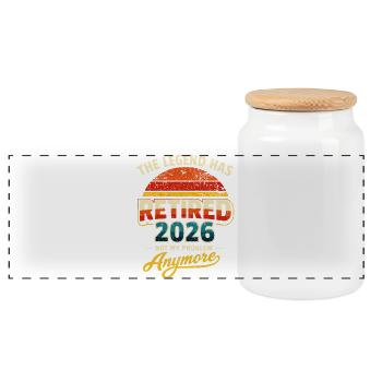 La Légende Prend sa Retraite 2026 - Humour - Boîte à biscuits avec couvercle en bois - blanc - Devant