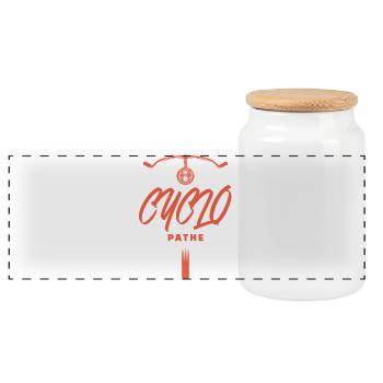 Cyclo pathe humour cycliste passion vélo vintage - Boîte à biscuits avec couvercle en bois - blanc - Devant