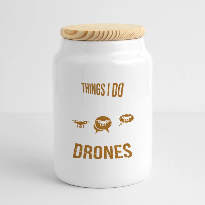 Courses de drones : choses que je fais avec ma machine de course de course Boîte à biscuits avec couvercle en bois