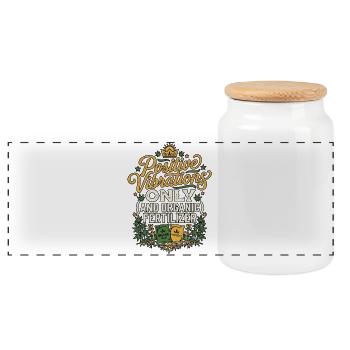 Positive Gardening - Panorama Keksdose mit Holzdeckel - Weiß - Vorne