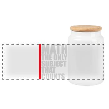 Math The Only Subject That Counts Nerd Mathe Logo - Panoramic Cookie Jar with Wooden Lid - white - Front