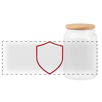 Roter Hintergrund Textur Vorlage personalisieren - Panorama Keksdose mit Holzdeckel - Weiß - Vorne