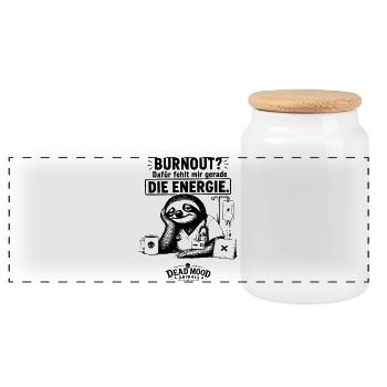 Medizin- und Bürohumor | Sarkasmus Geschenk - Panorama Keksdose mit Holzdeckel - Weiß - Vorne