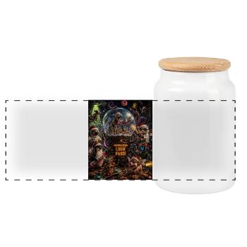 Weihnachtslogik Pause Verrücktes Chaos Humor Pur - Panorama Keksdose mit Holzdeckel - Weiß - Vorne