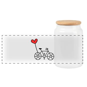 COUPLE. JUST MARRIED. EVJF. SAINT VALENTIN. LOVE. - Boîte à biscuits avec couvercle en bois - blanc - Devant