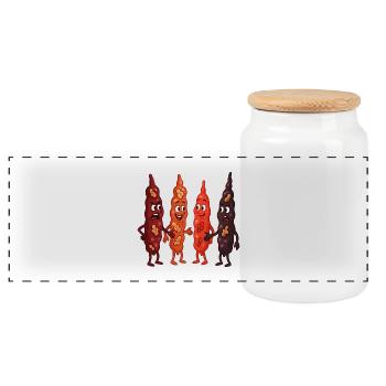 Churchkhela - Boîte à biscuits avec couvercle en bois - blanc - Devant