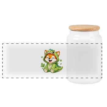 26_Miofox_Baby_5 - Panorama Keksdose mit Holzdeckel - Weiß - Vorne