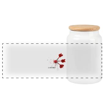 DARTS - Boîte à biscuits avec couvercle en bois - blanc - Devant