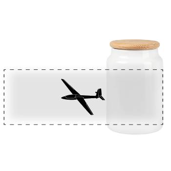 swift s1 - Panoramic Cookie Jar with Wooden Lid - white - Front