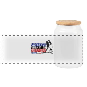 Vercingétorix - Boîte à biscuits avec couvercle en bois - blanc - Devant