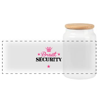 braut_security_5_2f_ - Panorama Keksdose mit Holzdeckel - Weiß - Vorne
