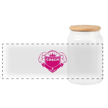 Meilleure coach - Boîte à biscuits avec couvercle en bois - blanc - Devant