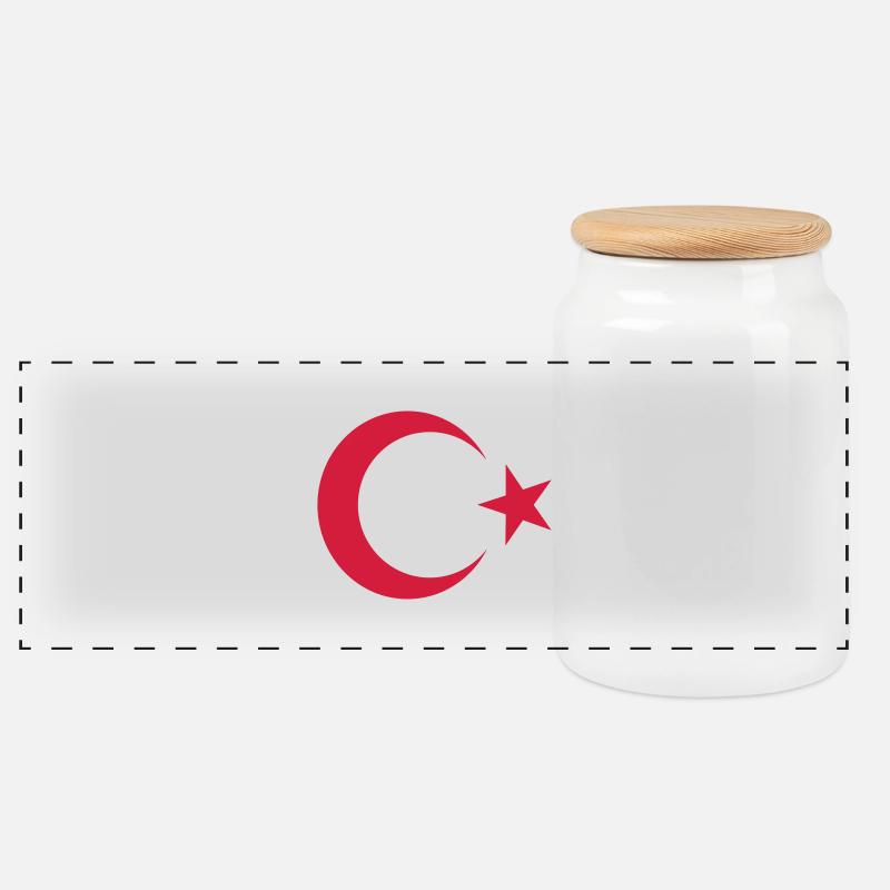 turkey - Panorama Keksdose mit Holzdeckel - Weiß