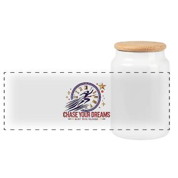 dreams - Boîte à biscuits avec couvercle en bois - blanc - Devant