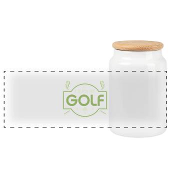 I Suck At Golf Golfer Amateur - Panorama Keksdose mit Holzdeckel - Weiß - Vorne